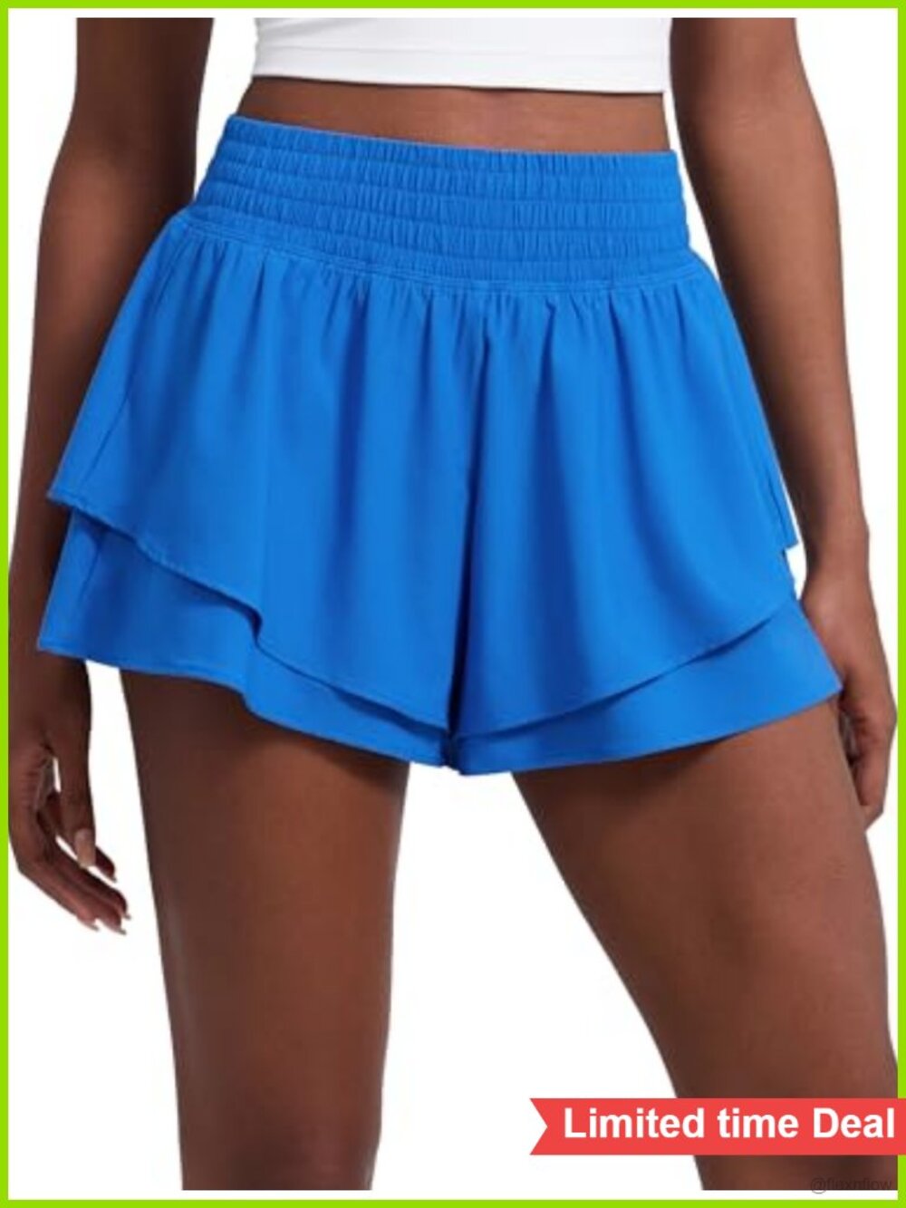 High Rise Ruffle Tennis Shorts with Built-in Liner